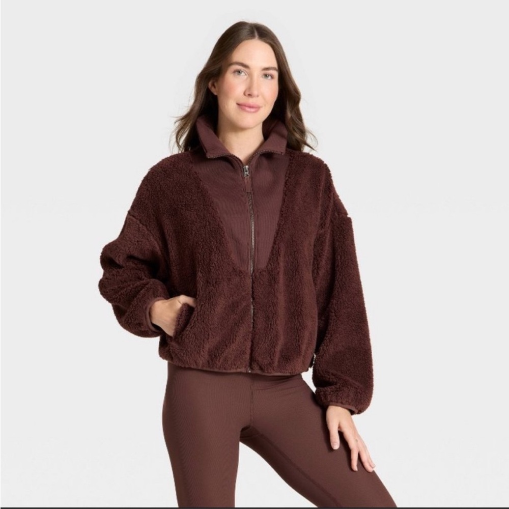 All in Motion Dark Brown Teddy Jacket